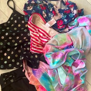 Girls Swim Bundle (7/8) Bikini Rash Guard Cover-up Harper Canyon Cat & Jack